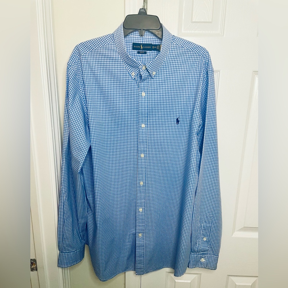 Polo by Ralph Lauren Slim Fit Blue Casual Button Down Shirt